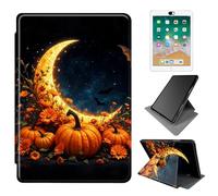 Dikoer for 6" All-New Kindle 11th Generation 2024/2022 Release e-Reader Case, 360 Degree Rotating Adjustable Stand Smart Leather Tablet Cover for Women Men, Moon Pumpkin Blossom