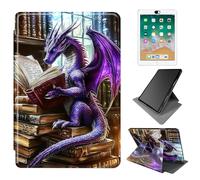 Dikoer for 6" All-New Kindle 11th Generation 2024/2022 Release e-Reader Case, 360 Degree Rotating Adjustable Stand Smart Leather Tablet Cover for Women Men, Purple Dragon Book