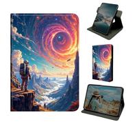 Dikoer for 6" Amazon Kindle (10th Generation, 2019 Release) Model: NO. J9G29R Case, 360 Degree Rotating Stand Smart Folio Protective Cover with Auto Sleep/Wake for Women Men, Whirlwind Sky Man