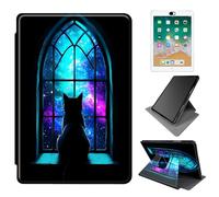 Dikoer for 6" Amazon Kindle Model: J9G29R 10th Generation Tablet Case with 2 * Camera Cover, 360 Degree Rotating Adjustable Stand Smart Case for Amazon Kindle 10th 2019, Glass Cat