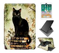 Dikoer for 6" Amazon Kindle Model: J9G29R 10th Generation Tablet Case with 2 * Camera Cover, 360 Degree Rotating Adjustable Stand Smart Case for Amazon Kindle 10th 2019, Book Cat