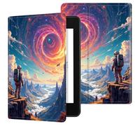 Dikoer for 7" Kindle Paperwhite 12th Gen 2024 & Colorsoft Signature Edition Case, Slim Kickstand Stand Leather Smart Cover with Auto Wake/Sleep for Women Men, Whirlwind Sky Man