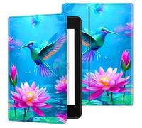 Dikoer for 7" Kindle Paperwhite 12th Gen 2024 & Colorsoft Signature Edition Case, Slim Kickstand Stand Leather Smart Cover with Auto Wake/Sleep for Women Men, Lotus Bird