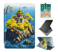 Dikoer for 7" Kindle Paperwhite 12th Gen 2024 & Kindle Colorsoft (1st Gen 2024/2025) Case, 360 Degree Rotating Adjustable Stand Smart Leather Tablet Cover for Women Men, Yellow Leaf Castle