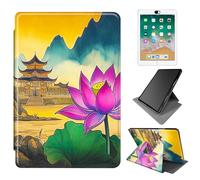 Dikoer for 7" Kindle Paperwhite 12th Gen 2024 & Kindle Colorsoft (1st Gen 2024/2025) Case, 360 Degree Rotating Adjustable Stand Smart Leather Tablet Cover for Women Men, Lotus Leaf Castle