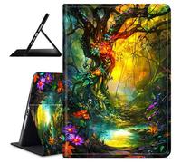 Dikoer for Amazon Fire HD 8 & 8 Plus (12th/10th Generation, 2024/2022/2020 Release Tablet Case, Slim Kickstand Stand Leather Smart Cover with Auto Wake/Sleep for Women Men, Enchanted Forest