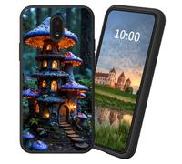 Dikoer for Blu View 2/B130DL TPU Soft Matte Candy Cover, Men Women's Cell Phone Accessories Bumper Shockproof Protection Anti-Fingerprint Matte Case - Purple Mushroom Castle