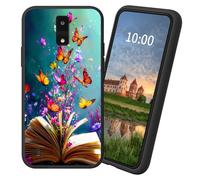 Dikoer for Blu View 4 B135DL TPU Soft Matte Candy Cover, Men Women's Cell Phone Accessories Bumper Shockproof Protection Anti-Fingerprint Matte Case - Book Butterfly Blue