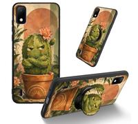 Dikoer for Cricket Debut/AT&T Calypso 2 TPU Cover, Grumpy Cactus | Men Women's Cell Phone Accessories Bumper Shockproof Protection Anti-Fingerprint Matte Case with Adhesive Grip Stand