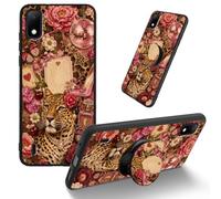 Dikoer for Cricket Debut/AT&T Calypso 2 TPU Cover, Leopard Cheetah | Men Women's Cell Phone Accessories Bumper Shockproof Protection Anti-Fingerprint Matte Case with Adhesive Grip Stand