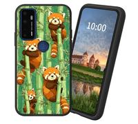 Dikoer for Cricket Debut/AT&T Calypso 2 TPU Soft Matte Candy Cover, Men Women's Cell Phone Accessories Bumper Shockproof Protection Anti-Fingerprint Matte Case - Bamboo Raccoon