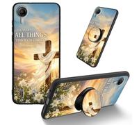 Dikoer for Cricket Debut S2/AT&T Calypso 4 TPU Cover, Bible 4-13 | Men Women's Cell Phone Accessories Bumper Shockproof Protection Anti-Fingerprint Matte Case with Adhesive Grip Stand