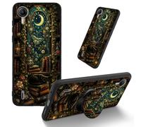 Dikoer for Cricket Debut S2/AT&T Calypso 4 TPU Cover, Magical Library | Men Women's Cell Phone Accessories Bumper Shockproof Protection Anti-Fingerprint Matte Case with Adhesive Grip Stand