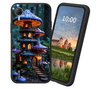 Dikoer for Cricket Debut S2/AT&T Calypso 4 TPU Soft Matte Candy Cover, Men Women's Cell Phone Accessories Bumper Shockproof Protection Anti-Fingerprint Matte Case - Purple Mushroom Castle