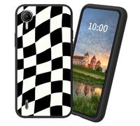 Dikoer for Cricket Debut S2/AT&T Calypso 4 TPU Soft Matte Candy Cover, Men Women's Cell Phone Accessories Bumper Shockproof Protection Case, Black White Check