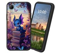 Dikoer for Cricket Debut S2/AT&T Calypso 4 TPU Soft Matte Candy Cover, Men Women's Cell Phone Accessories Bumper Shockproof Protection Anti-Fingerprint Matte Case - Blue Dragon Book