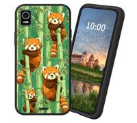 Dikoer for Cricket Debut Smart 2022 TPU Soft Matte Candy Cover, Men Women's Cell Phone Accessories Bumper Shockproof Protection Anti-Fingerprint Matte Case - Bamboo Raccoon