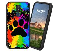 Dikoer for Cricket Icon 3 TPU Soft Matte Candy Cover, Men Women's Cell Phone Accessories Bumper Shockproof Protection Anti-Fingerprint Matte Case - Dog Paw Print