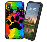 Dikoer for Cricket Icon 4 TPU Soft Matte Candy Cover, Men Women's Cell Phone Accessories Bumper Shockproof Protection Anti-Fingerprint Matte Case - Dog Paw Print
