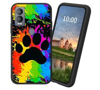 Dikoer for Cricket Magic 5G /AT&T Propel 5G TPU Soft Matte Candy Cover, Men Women's Cell Phone Accessories Bumper Shockproof Protection Anti-Fingerprint Matte Case - Dog Paw Print