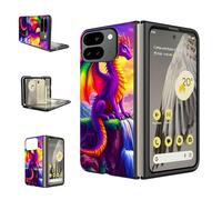 Dikoer for Google Pixel 9 Fold/9 Pro Fold 2024 Phone Case 8.0", Heavy Duty Ultra Slim Hard PC Shockproof Smart Folding Cover for Women Men - Purple Dragon