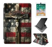 Dikoer for iPad 10.2 Inch iPad 9th Generation Case 7th / 8th Generation Case 2021/2020/2019 Tablet Case with 2 * Camera Cover, 360 Degree Rotating Adjustable Stand Smart Case, Flag Man
