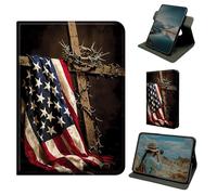 Dikoer for iPad 9.7 Inch iPad 6th/5th Generation 2018 2017/iPad Air 2/Air 1 Case, 360 Degree Rotating Stand Smart Folio Protective Cover with Auto Sleep/Wake for Women Men, Wooden National F lag