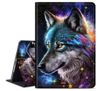 Dikoer for iPad Air 13 Inch M2 2024 Tablet Case, Multiple Viewing Angles & Kickstand Back Case Drop Protection Smart Cover for iPad Air 13 Inch 2024 A2898/A2899/A900, Moon Wolf