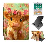 Dikoer for iPad Air 3rd Generation 2019/iPad Pro 10.5 Inch 2017 Case, 360 Degree Rotating Adjustable Stand Smart Leather Tablet Cover for Women Men, Trumpet Flower Yellow Ox