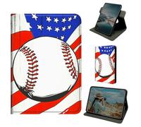 Dikoer for iPad Air 5th/4th Gen 10.9" 2022/2020 & iPad Pro 11 2022/2021/2020 Case, 360 Degree Rotating Stand Smart Folio Protective Cover with Auto Sleep/Wake for Women Men, National Flag Baseball