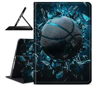 Dikoer for iPad Air 5th/4th Generation 2022/2020 10.9 Inch/iPad Air 11" M3 2025/M2 2024 Case, Slim Kickstand Stand Leather Smart Cover with Auto Wake/Sleep for Women Men, Basketball Ice Basketball