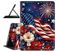 Dikoer for iPad mini 7 A17 Pro 2024/iPad Mini 6 2021 8.3 Inch Case | Slim Leather Anti-Slip Multi-Angle Viewing Stand Shockproof Protective Smart Cover for Travel Office, National Flag Flowers