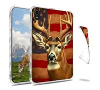 Dikoer for iPad Mini 7 A17 Pro 2024/iPad Mini 6 2021 8.3 Inch Clear Tablet Case, Slim Back Shell Anti-Slip Soft TPU Protection Transparent Shockproof Cover for iPad Mini 7/Mini 6, Flag Deer