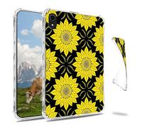 Dikoer for iPad Mini 7 A17 Pro 2024/iPad Mini 6 2021 8.3 Inch Clear Tablet Case, Slim Back Shell Anti-Slip Soft TPU Protection Transparent Shockproof Cover for iPad Mini 7/Mini 6, Sunflower