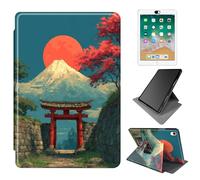 Dikoer for iPad mini 7 A17 Pro 2024/Mini 6 2021 Case 8.3 Inch, 360 Degree Rotating Adjustable Stand Smart Leather Tablet Cover for Women Men, Snow Mountain Sunset