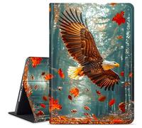 Dikoer for iPad Mini 7 A17 Pro 7th Gen 2024/iPad Mini 6 6th Generation 2021 8.3 Inch Tablet Case, Slim Kickstand Stand Leather Smart Cover with Auto Wake/Sleep, Maple Leaf Eagle