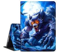 Dikoer for iPad Mini 7 A17 Pro 7th Gen 2024/iPad Mini 6 6th Generation 2021 8.3 Inch Tablet Case, Slim Kickstand Stand Leather Smart Cover with Auto Wake/Sleep, Starry Sky Gray Wolf