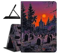 Dikoer for iPad mini 7 A17 Pro/Mini 6 7th/6th Generation 2024/2021 8.3 Inch Tablet Case, Slim Kickstand Stand Leather Smart Cover with Auto Wake/Sleep for Women Men, Sunset Skeleton