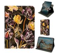 Dikoer for iPad Pro 10.5 Inch & iPad Air 3 10.5" 3rd Generation 2019 Tablet Case, 360 Degree Rotating Stand Smart Folio Protective Cover with Auto Sleep/Wake for Women Men, Purple Peony Flower