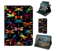 Dikoer for iPad Pro 10.5 Inch & iPad Air 3 10.5" 3rd Generation 2019 Tablet Case, 360 Degree Rotating Stand Smart Folio Protective Cover with Auto Sleep/Wake for Women Men, Art Dragonfly