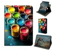Dikoer for iPad Pro 10.5 Inch & iPad Air 3 10.5" 3rd Generation 2019 Tablet Case, 360 Degree Rotating Stand Smart Folio Protective Cover with Auto Sleep/Wake for Women Men, Dye Ink