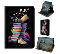 Dikoer for iPad Pro 11 Inch M5 2025 / M4 2024 Tablet Case, 360 Degree Rotating Stand Smart Folio Protective Cover with Auto Sleep/Wake for Women Men, Black Bound Book