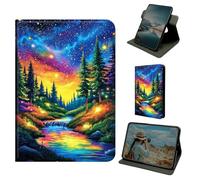 Dikoer for iPad Pro 13 Inch M5 2025/ M4 2024 Tablet Case, 360 Degree Rotating Stand Smart Folio Protective Cover with Auto Sleep/Wake for Women Men, Dream Forest Brook