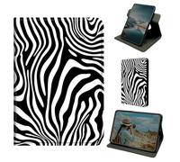 Dikoer for iPad Pro 13 Inch M5 2025/ M4 2024 Tablet Case, 360 Degree Rotating Stand Smart Folio Protective Cover with Auto Sleep/Wake for Women Men, Black White Line