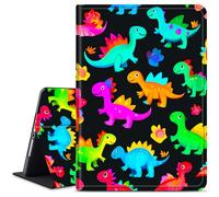 Dikoer for Microsoft Surface Pro 7+ Plus/ 7/6/ 5/4 12.3 Inch Tablet Case, Slim Kickstand Stand Leather Smart Cover for Women Men with Auto Wake/Sleep, Baby Dinosaur