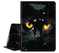 Dikoer for Microsoft Surface Pro 8 13 Inch 2021 Tablet Case, Slim Kickstand Stand Leather Smart Cover for Women Men with Auto Wake/Sleep, Golden Eyed Cat