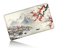 Dikoer for MTG Playmat 24" x 14", Card Play Mat Stitched Edges Commander Deck Non Slip Rubber Gameplay Desk Pad for DTCG CCG RPG TCG Trading Cards Inked Game with C Zones - Watercolor Peach Blossoms