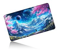 Dikoer for MTG Playmat 24 x 14 Inches, Card Play Mat Stitched Edges Commander Deck Non Slip Rubber Gameplay Desk Pad for DTCG CCG RPG TCG Trading Cards Inked Game with No Zones - Blue Mountain Man