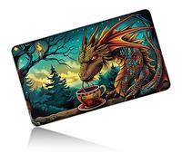 Dikoer for MTG Playmat 24 x 14 Inches, Card Play Mat Stitched Edges Commander Deck Non Slip Rubber Gameplay Desk Pad for DTCG CCG RPG TCG Trading Cards Inked Game with No Zones - Baby Dinosaur