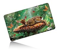 Dikoer for MTG Playmat 24 x 14 Inches, Card Play Mat Stitched Edges Commander Deck Non Slip Rubber Gameplay Desk Pad for DTCG CCG RPG TCG Trading Cards Inked Game with No Zones - Butterfly Fawn